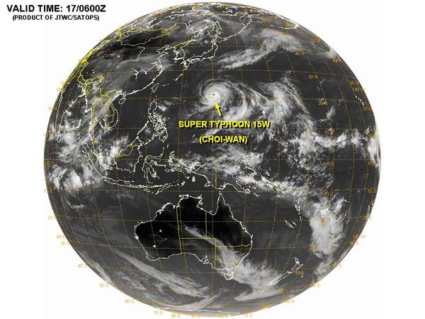 台風14号 Choi-wan(チョーイワン) Choi-wan(チョーイワン)