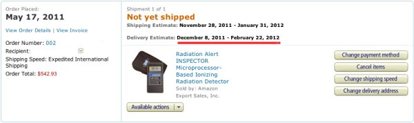 Radiation Alert INSPECTOR Microprocessor-Based Ionizing Radiation Detector