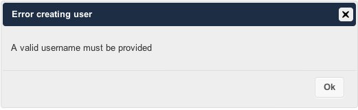 Error creating user