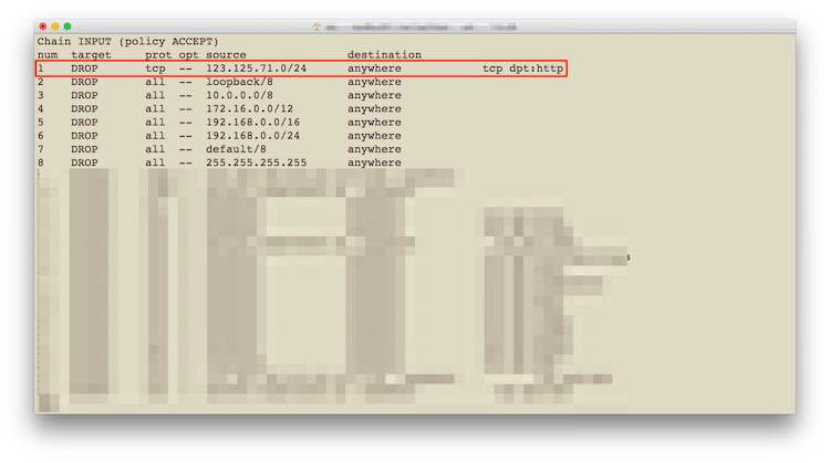 iptables chain Number