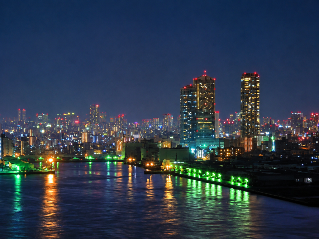 ホテル京阪ユニバーサル・タワーから見た大阪の夜景
