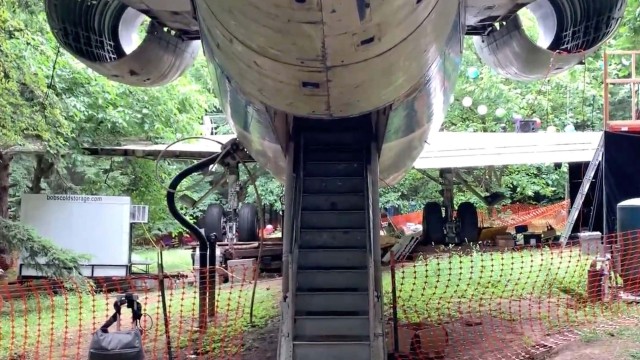 飛行機の家のエントランス